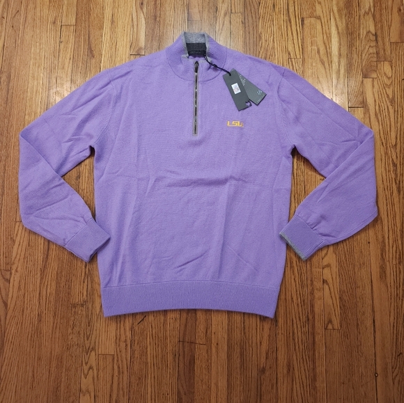 Greyson Other - Greyson Mens Sebonack Cashmere Wool 1/4 Size M LSU Tigers New